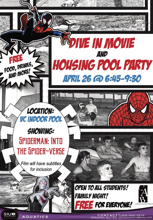 Dive in Movie and Housing Pool Party - April 26th!